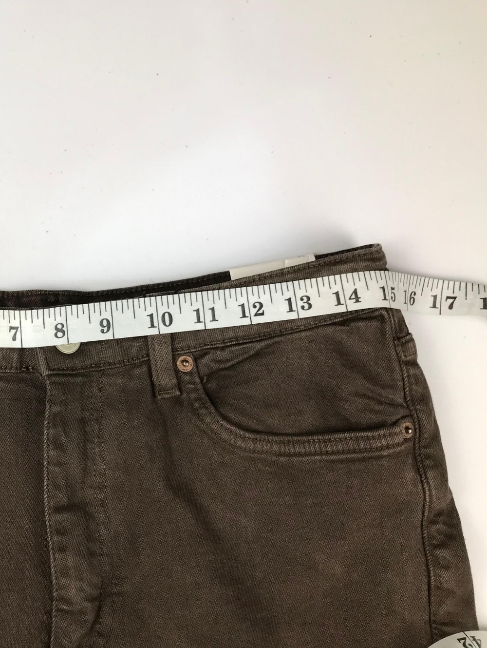Zara Brown High Rise Crop Flare Jeans NWT Size 10 - Picture 4 of 11